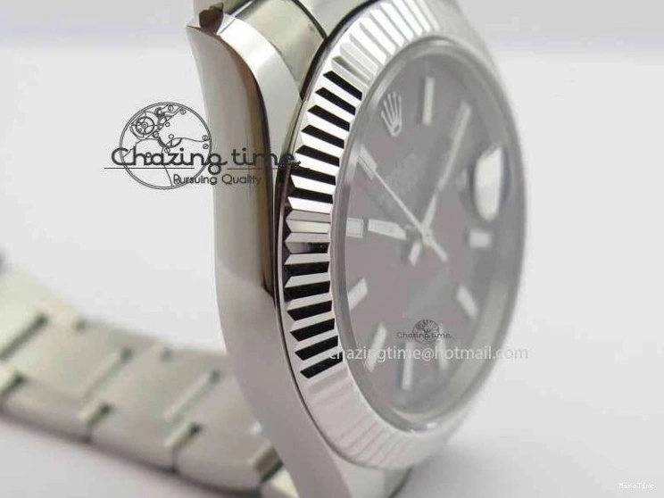 MiroTime 0325 Tailored DateJust II 41mm SS BP Maker Best Edition Dark Gray Dial On SS Bracelet SA 3735
